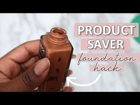 Part of a video titled Make-up Hack/Product Saver: How to Open Foundation Bottle - YouTube