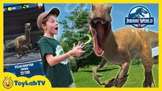 Jurassic World Alive Dinosaur Hunting! Family Fun Adventure Game with Giant Life Size Dinosaurs