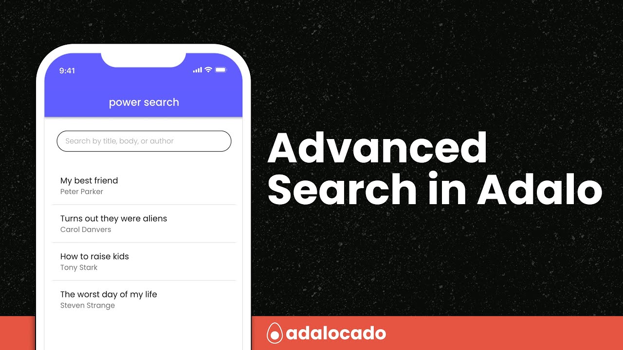 Advanced Search in Adalo