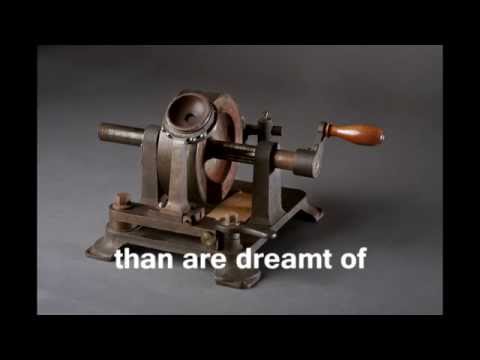 Hear My Voice: Graphophone with wax recording (cylinder is coated with wax), 1881
