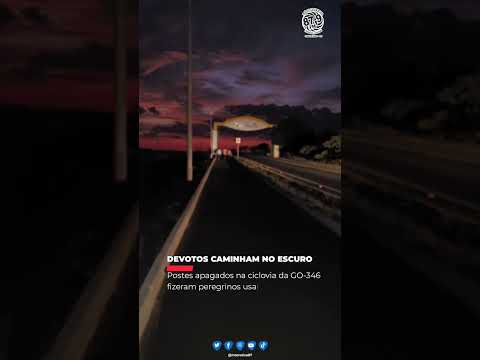 DEVOTOS DE NOSSA SENHORA APARECIDA NO ESCURO NA CICLOVIA