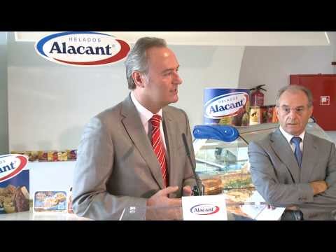 Alberto Fabra visita la empresa Helados Alacant