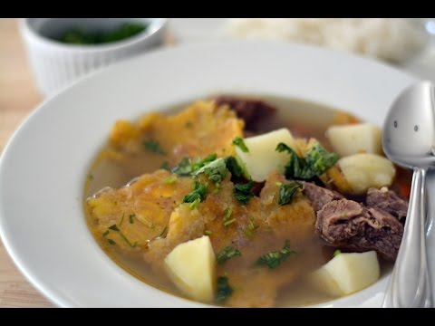COLOMBIAN SOPA DE PATACONES | How To Make A Fried Green Plantain Soup | SyS
