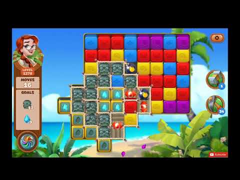 Lost Island Blast Adventure Level 1378 NO BOOSTERS - A S GAMING ✔