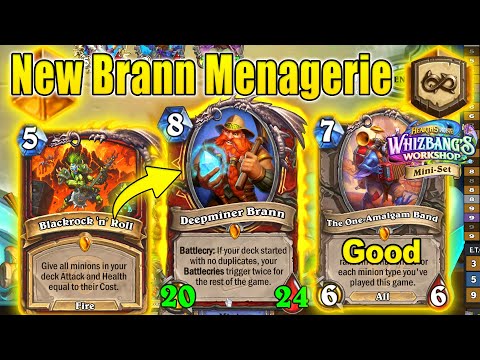 NEW Deepminer Brann Menagerie Warrior Deck Wins Games At Whizbang's Workshop Mini-Set | Hearthstone