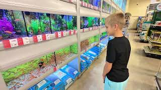 Petco store in Miami with my son 