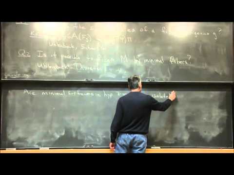 Obstructions to minimal fibrations of hyperbolic 3-manifolds - Joel Hass