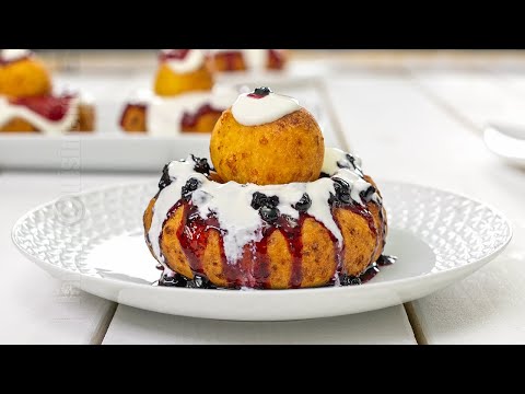 Papanasi prajiti cu branza dulce de vaci | JamilaCuisine