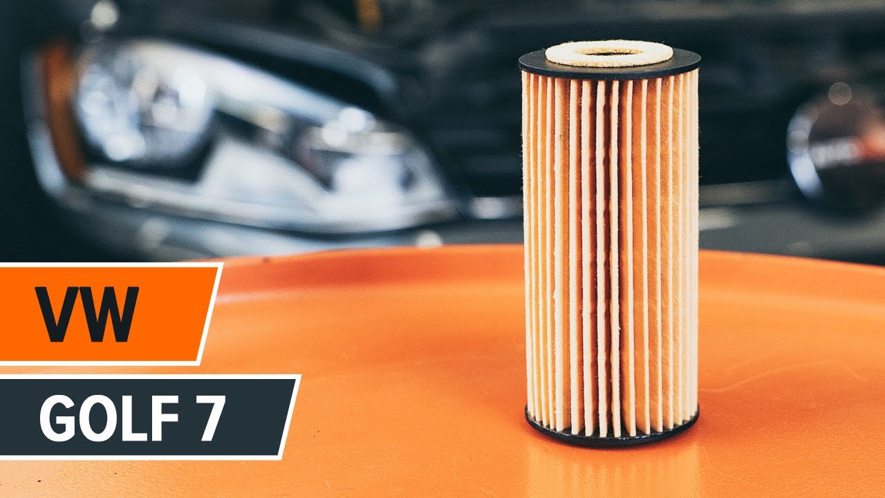 Kaip pakeisti VW Golf 7 variklio alyvos ir alyvos filtra - keitimo instrukcija