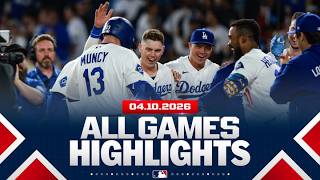 Highlights from ALL GAMES on 4/10 (Dodgers and Padres walk it off, Acuña hits his 1st HR and MORE!)
