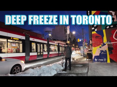 BRUTAL COLD: Toronto’s Bathurst Street From St Clair to Bathurst Walk