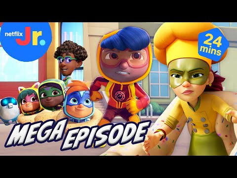 Battling the Bad Baker Bandit 🍩 Action Pack MEGA EPISODE | Netflix Jr