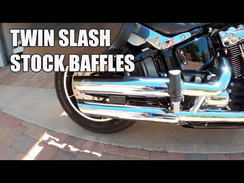 Vance & Hines Twin Slash Stock Baffles vs Quiet - Harley Low Rider (FXLR)