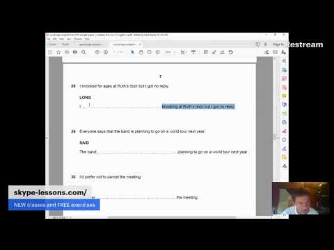 FCE Use of English (parts 3 and 4)