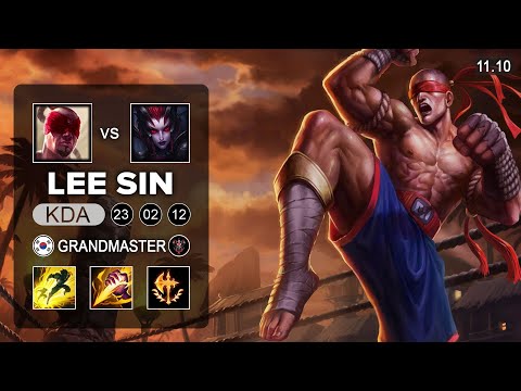 Lee Sin Jungle vs Elise - KR Grandmaster Patch 11.10