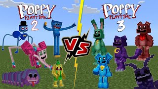 Poppy Playtime Chapter 3 Smiling Critters VS Poppy Playtime 2 [Minecraft PE]