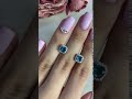 Серебряные серьги с топазом Лондон Блю 1.461ct