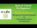 NodeJS Tutorial For Beginners Mongoose Schema Insert Documents Insert Multiple Documents
