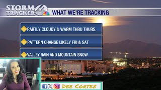 Warm Tucson weather continues the next few days, rain is possible by weekend