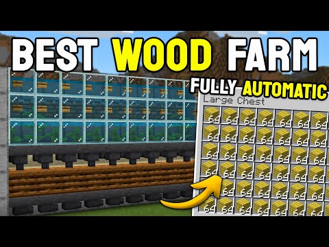 The BEST Wood Farm Tutorial in Minecraft Bedrock 1.21 (Fully AFK)