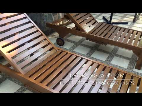 Kursi kolam / Lounger kayu jati Jagakarsa By Kembangjati