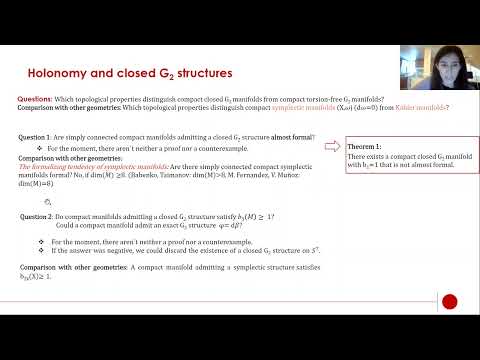 Lucia Martin-Merchan (U Waterloo) - Topological properties of closed G2 manifolds through Lie groups