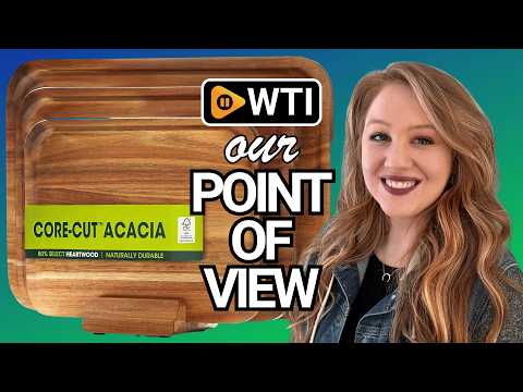 Acacia Wood Cutting Board Set of 3 with Stand - WTI product video review