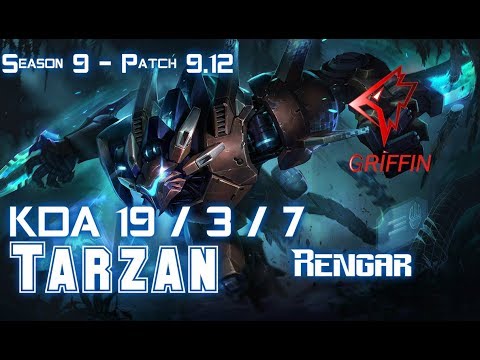 GRF Tarzan RENGAR vs SKT T1 Haru SEJUANI Jungle - Patch 9.12 KR Ranked