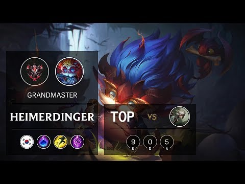 Heimerdinger Top vs Camille - KR Grandmaster Patch 9.22