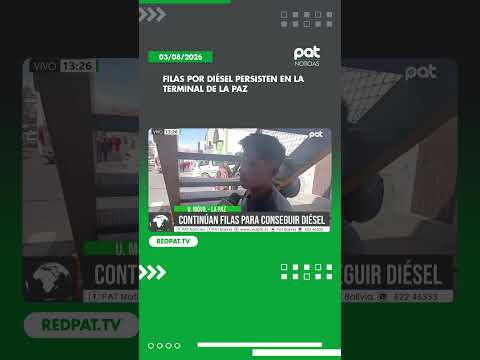 Filas por diésel persisten en la Terminal de La Paz
