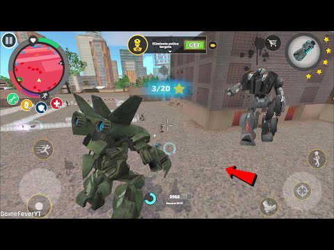 Rope Hero Vice Town (Airplane Robot Fight CAR Robot) Transformers Jet Robot Airplane in army base
