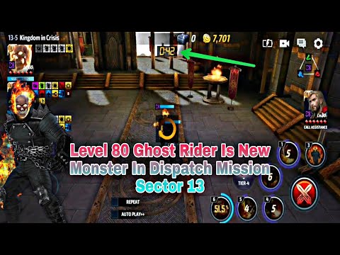 Level 80 Ghost Rider Is New Monster In Dispatch Mission Sector 13 - Marvel Future Fight
