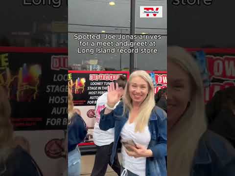 Joe Jonas at Long Island record store
