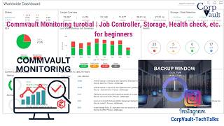 Commvault Monitoring turotial | Job Controller, Storage, Health check, etc. for beginners