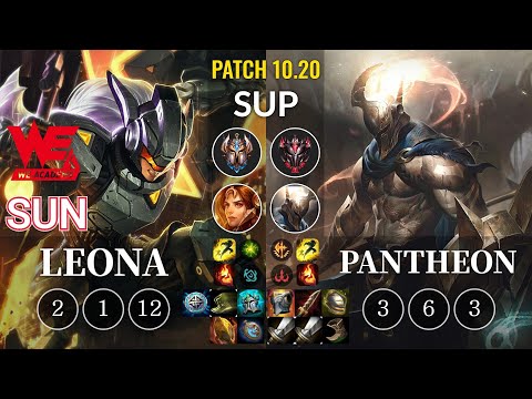 WEA Sun Leona vs Pantheon Sup - KR Patch 10.20