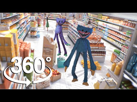 360° Huggy Wuggy Takes Over the Supermarket