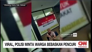 Viral Polisi Minta Warga Bebaskan Pencuri