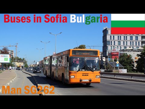 Buses in Sofia Bulgaria | Man SG262 *Loud Retarder* | Line 78