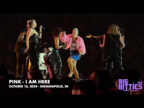 Pink sings "I Am Here" in Indianapolis on October 12, 2024