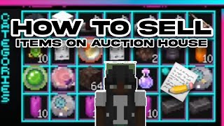 How to sell items on ah on loverfella server