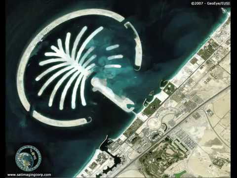 Timelapse Construction of Palm Jumeirah Tree Island using Satellite Images