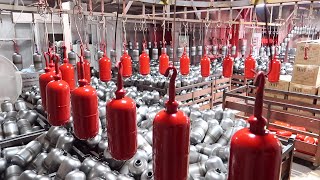 Process of Making Fire Extinguisher in Korean Factory