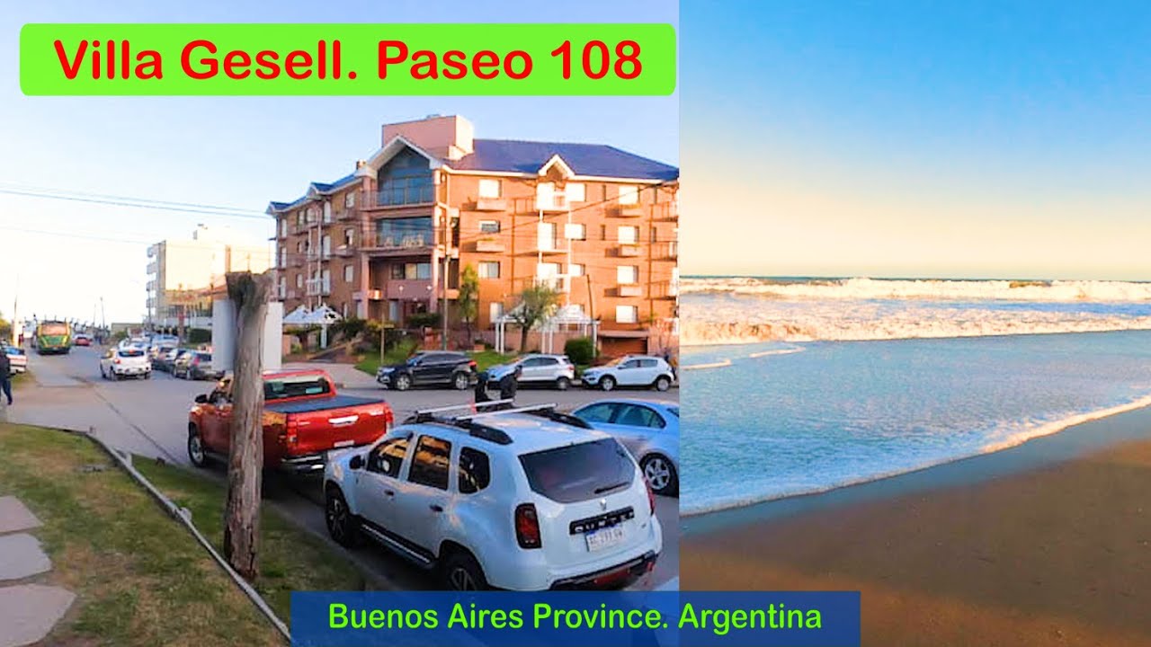 UP TO THE SEA - Villa Gesell. Sunset Time Walk Tour Paseo 108 From Av 3.