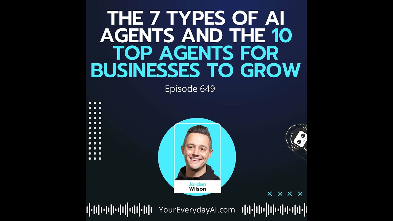Ep 649: The 7 Types of AI Agents and the 10 Top Agents for Businesses to Grow