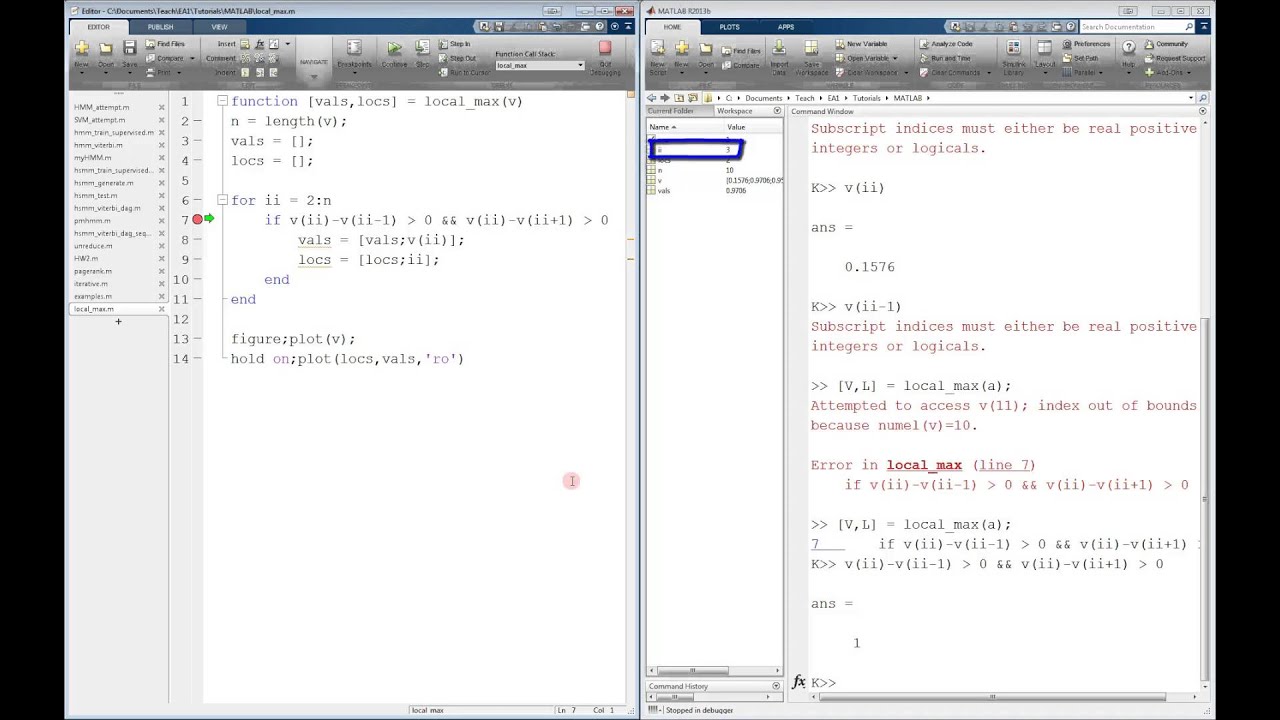 MATLAB Debugging Tutorial