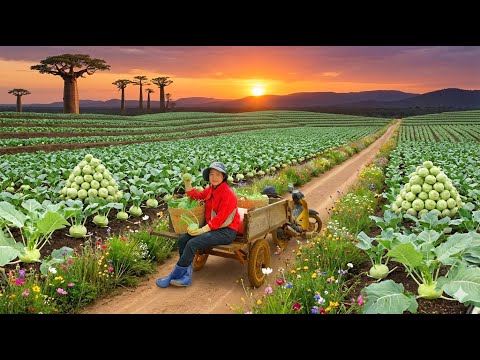 Harvest Kohlrabi To Sell At The Market – Make Kohlrabi Salad With Pork – Improve Soil After Harvest