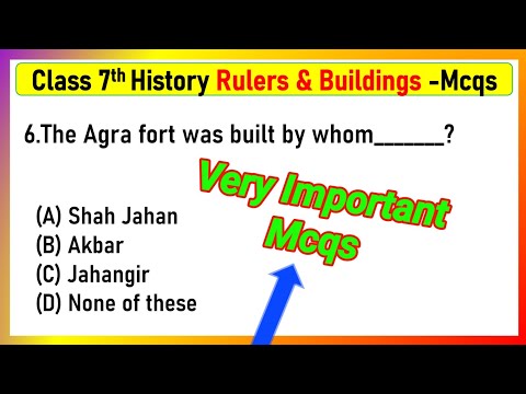 MCQ Questions for Class 7 History Chapter 5 Rulers and Buildings with Answers | Rulers and Buildings