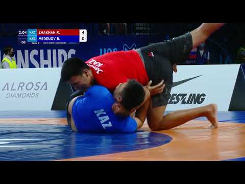 Round 5 Men's GP No-Gi - 110 kg: R. ZHAKHAN (KAZ) v. B. MEDEUOV (KAZ)