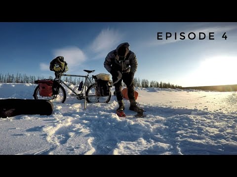 Winter road beyond the Arctic Circle | Cycling to the North ( Episode 4 )