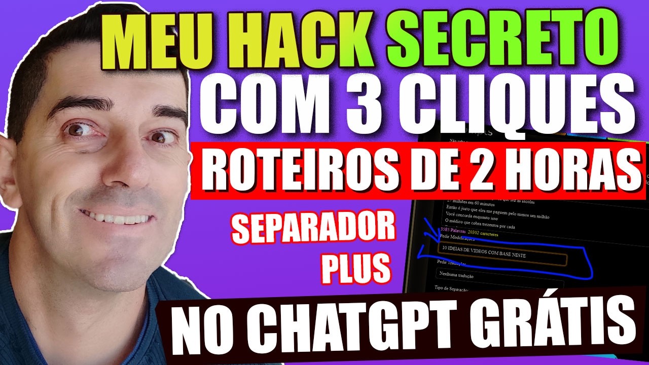 👀 COMO 💬 CRIAR roteiro GIGANTES Para canais DARK Com 🏅 3 CLIQUES  usando CHAT GPT grátuito